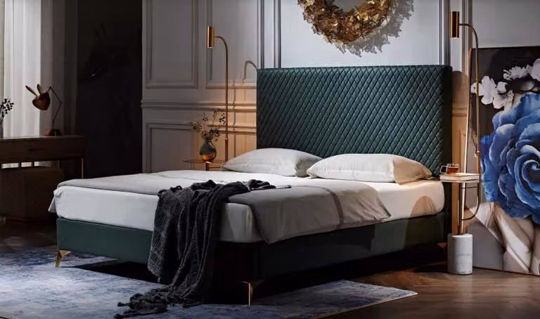 Bett Polster Design Luxus Doppel Betten Ehe Schlaf Zimmer Leder Hotel Bett