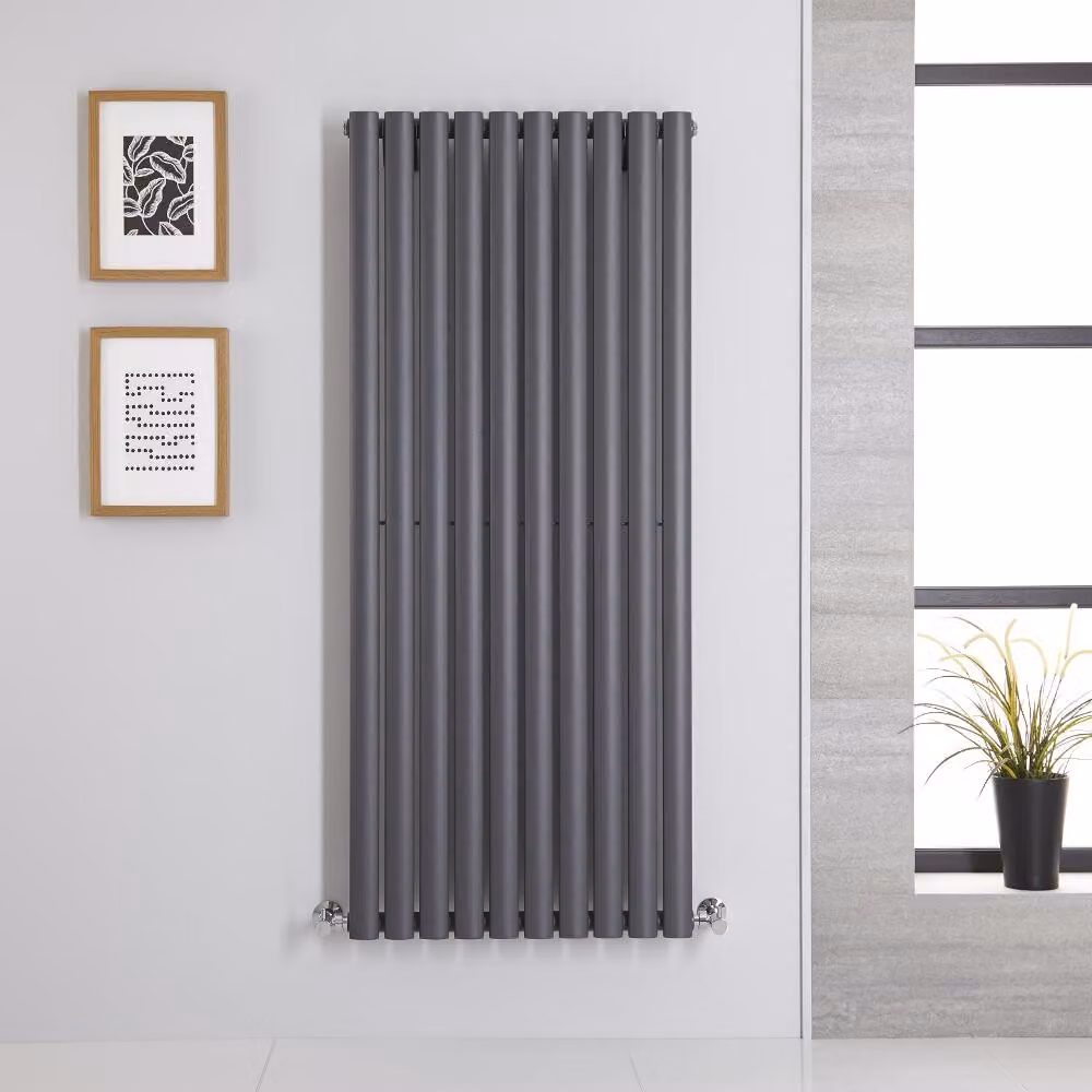 Radiatore Verticale di Design Antracite - 1400 x 590mm - 900W - Revive
