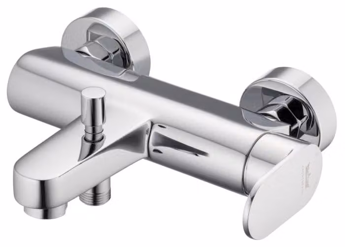 Miscelatore monocomando per vasca da bagno, modello Plana 2.0, da montare a parete, marca Kronenbach
