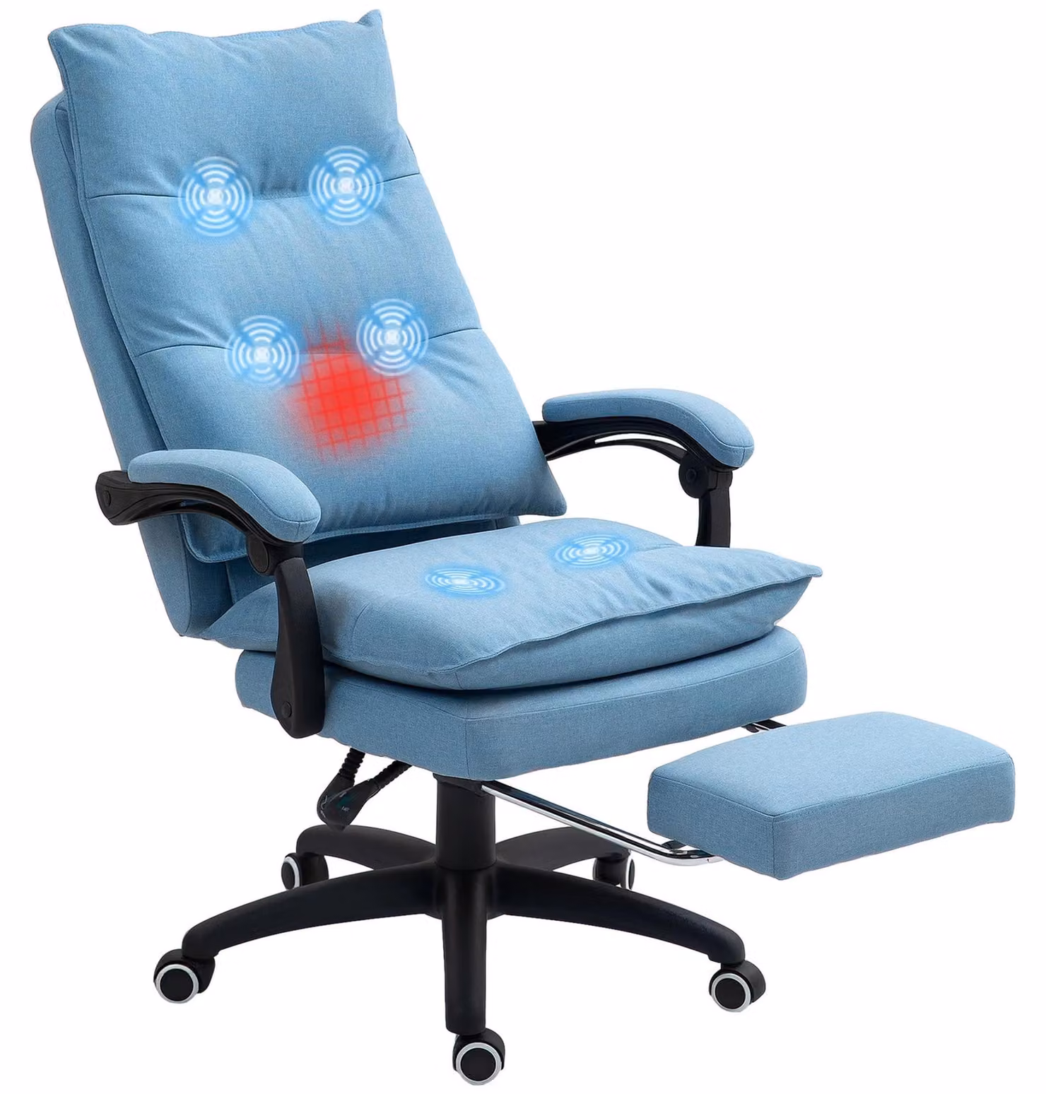 Sedia da ufficio - Sedia per ufficio - Sedia da gaming - Sedia girevole - Sedia ergonomica - 6 punti di vibrazione per massaggio