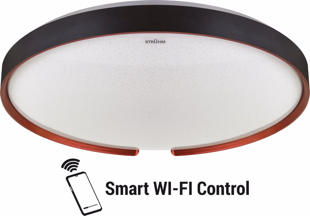Strühm 04077 Lampada da parete e soffitto «ESPERANTO LED C» dimmerabile, luminosità regolabile tramite smartphone, LED SMD