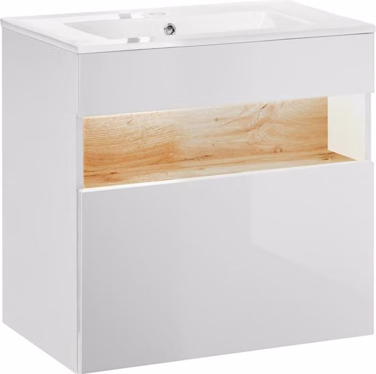 Waschbecken Waschtisch Keramik Becken Badezimmer Waschtische 60cm Unterschrank