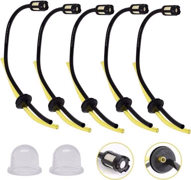 Set di 5 tubi carburante con filtro e valvola di spurgo per decespugliatore e motosega