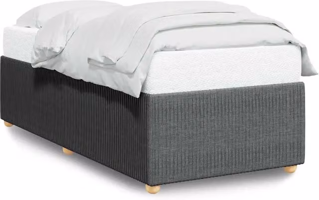 Letto singolo | Letto per adulti | Giroletto senza Materasso Grigio Scuro 100x200 cm Tessuto