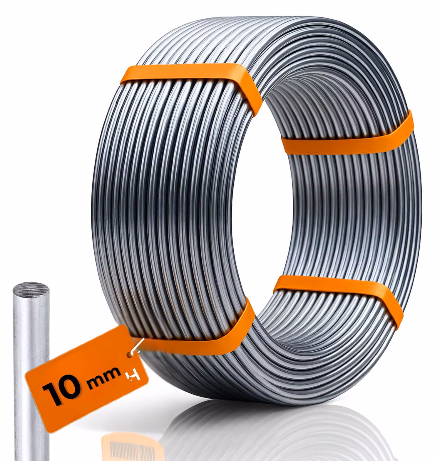 Haus-Held Conduttore tondo per parafulmine AlMgSi 10 mm, 25 m
