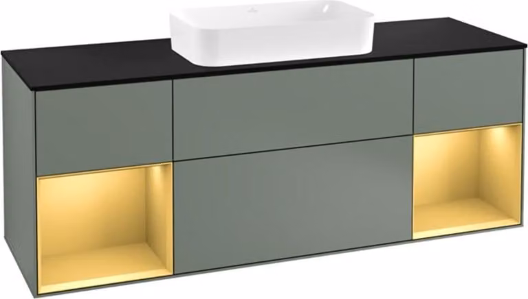 Mobile V&B Piastra di copertura bla m Finion 160x60cm, Reg gol m Lac, Oli. m Lacquer