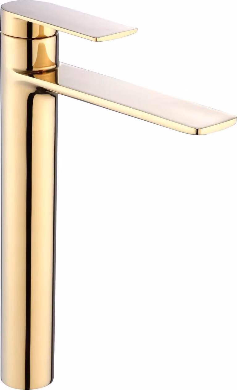 Mexen Zero rubinetto alto per lavabo, oro - 71110-50