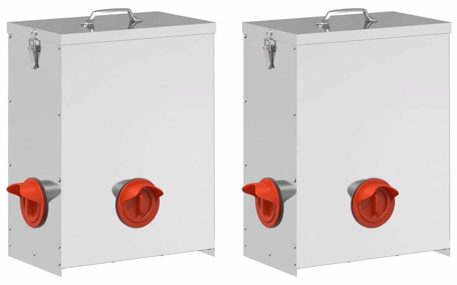 Feeder per pollo 2 pcs Argento 32,5 x 20,5 x 43 cm
