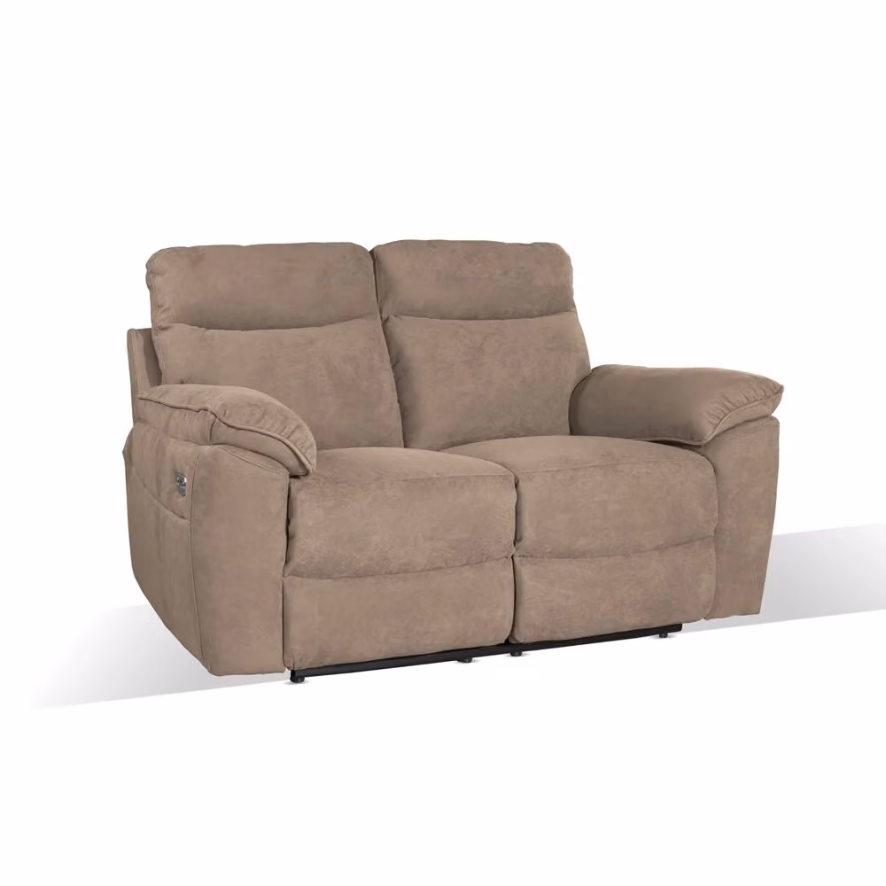 Divano Boston 2 posti recliner elettrico in tessuto beige L: 160 cm, P: 100 cm, H: 102 cm – 2