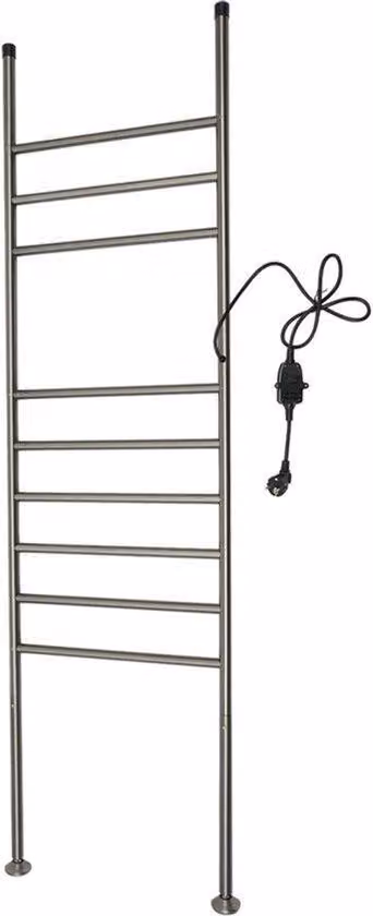 Asciugamani elettrico da parete - Modello a pavimento - Nero - 150W - Acciaio inossidabile con display LED