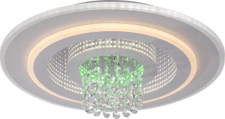 JUST LIGHT, plafoniera a LED, modello 14518-16, 24W, 2800 lumen, temperatura di colore regolabile (CCT), RGB, grado di protezione IP20, colore bianco