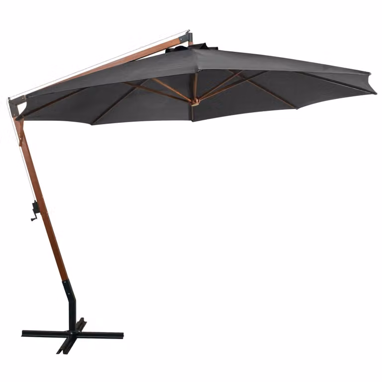 vidaXL Ombrello Ampel con palo antracite 3,5x2,9 m in legno di abete massiccio