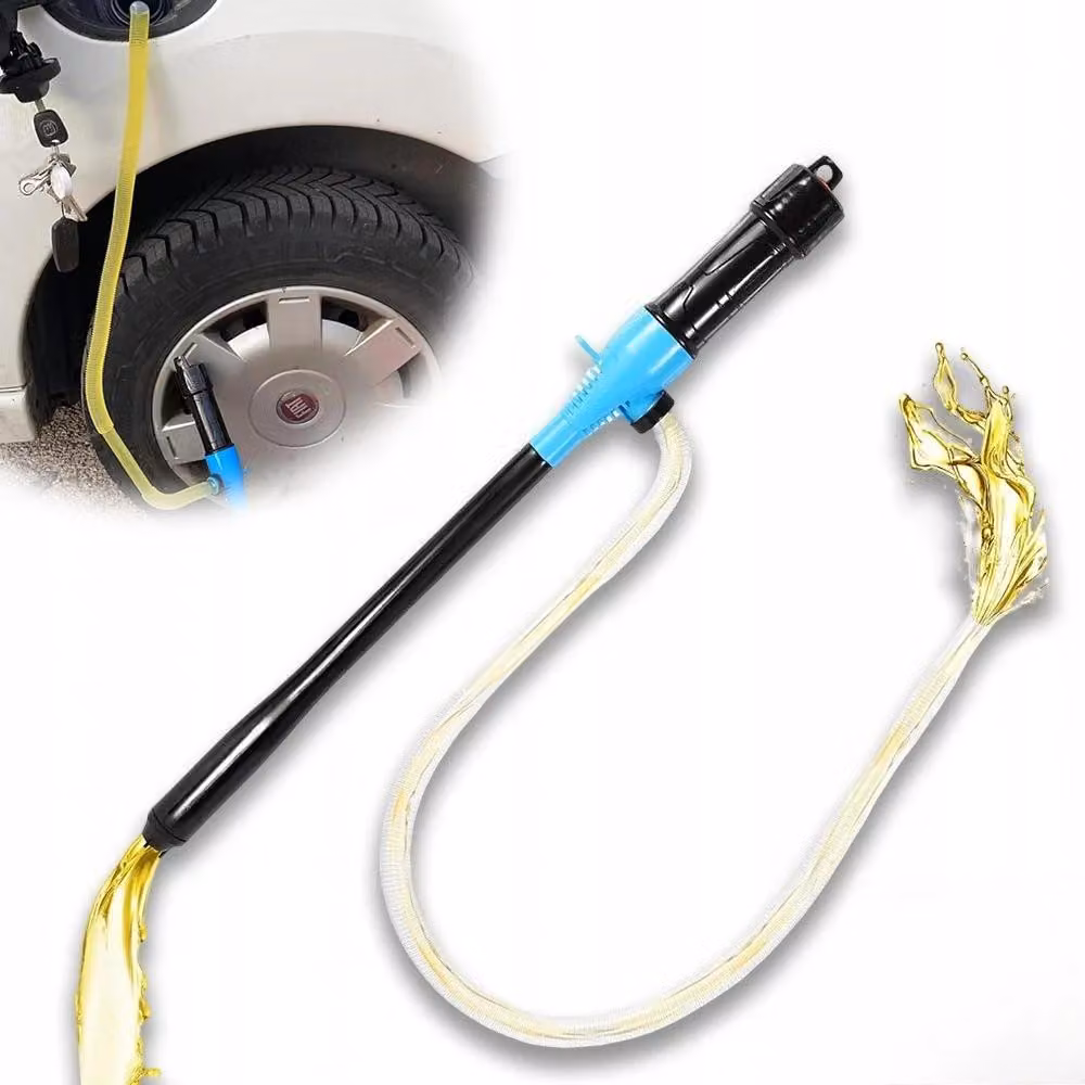 Pompa elettrica per il trasferimento di liquidi - Sifone portatile - Adatta per benzina, acqua e olio - Trasportabile - Colore: blu