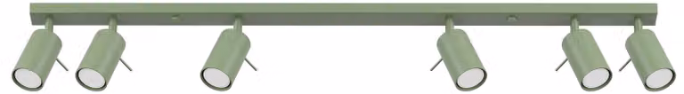 Plafoniera RING 6L color salvia 6xGU10 10W acciaio 16x6x118 cm Sollux Lighting