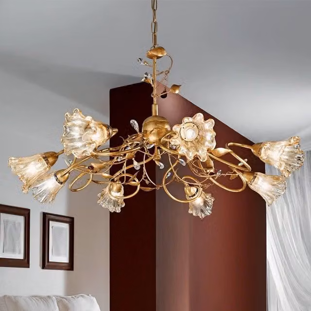 EMMA Lampadario 8 Luci Stile Classico Rustico
