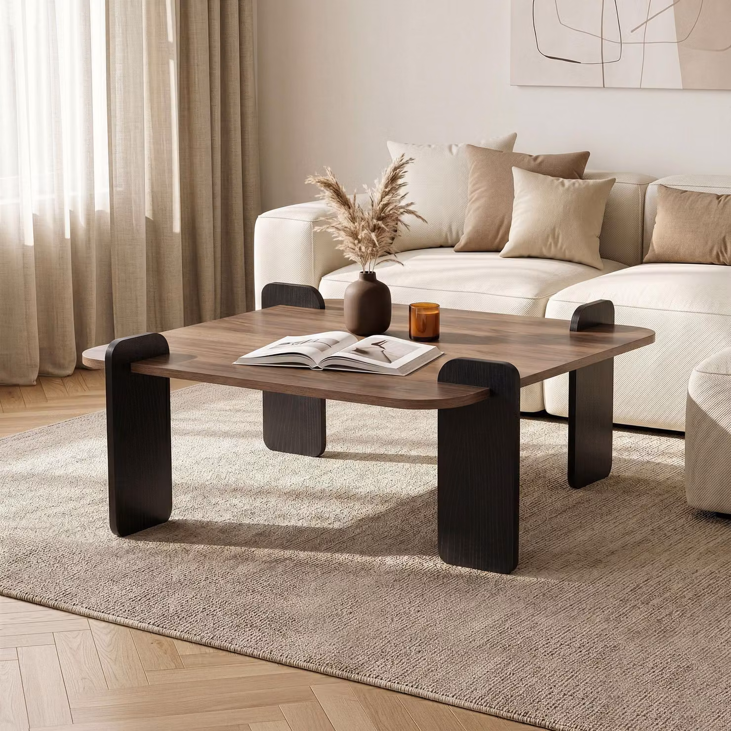 Skye Decor, Tavolino modulare di alta qualità (3 pezzi) - Rovere Saphir, 100% melaminico | 123456