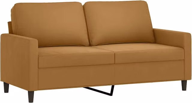 Divano | Divano da soggiorno | Sofa a 2 Posti Marrone 140 cm in Velluto