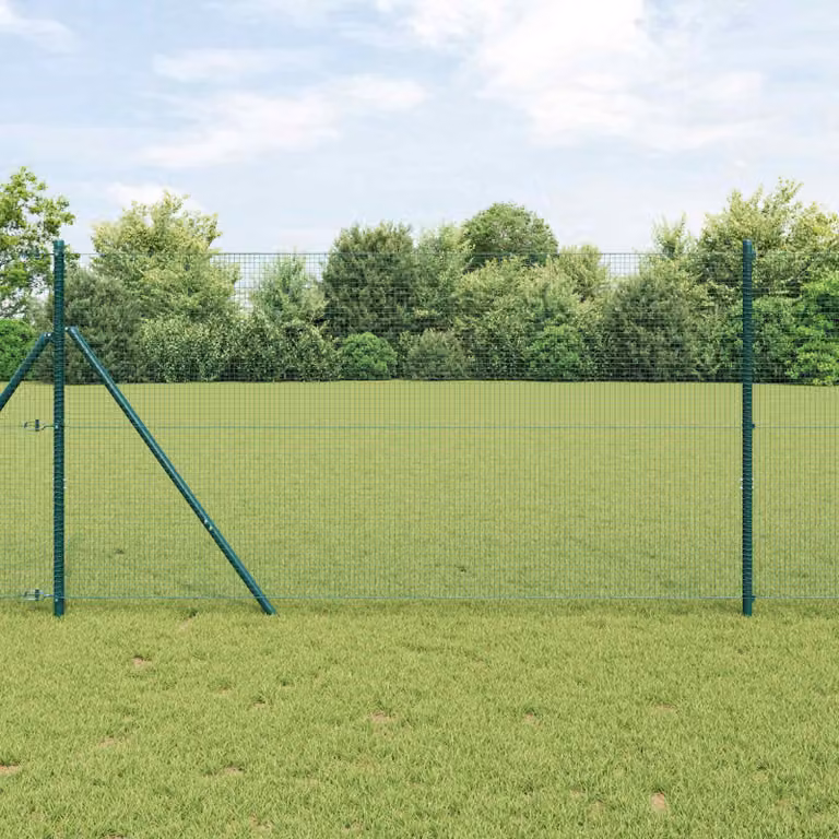 Maison Exclusive - Recinzione a pannelli a doppia onda, verde, 1000 x 140 cm