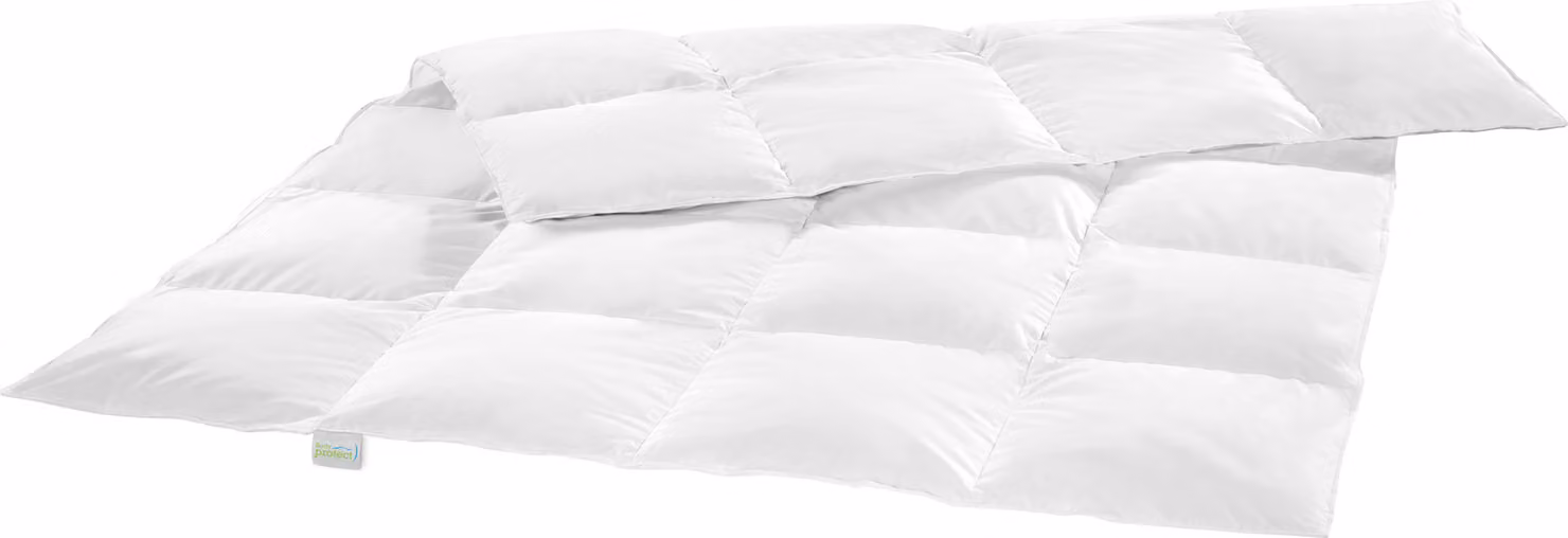 Piumino leggero, 155 x 220 cm, ideale per l'estate, composto da 60% piumino e 40% piume, lavabile, Bodyprotect