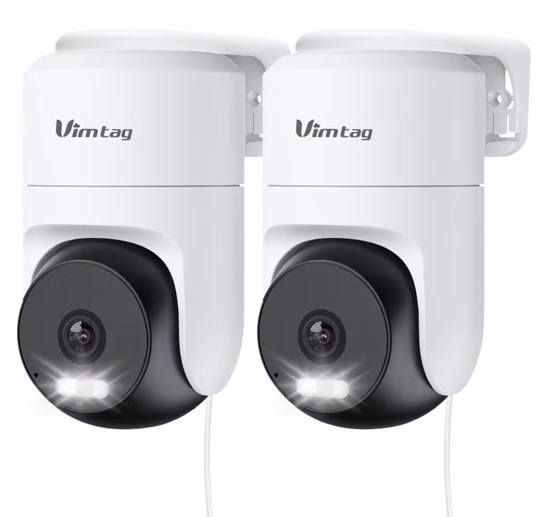 Telecamera di sicurezza esterna - Risoluzione 2,5K QHD - Rotazione a 360 gradi - Wi-Fi wireless - Grado di protezione IP65 (resistente all'acqua)