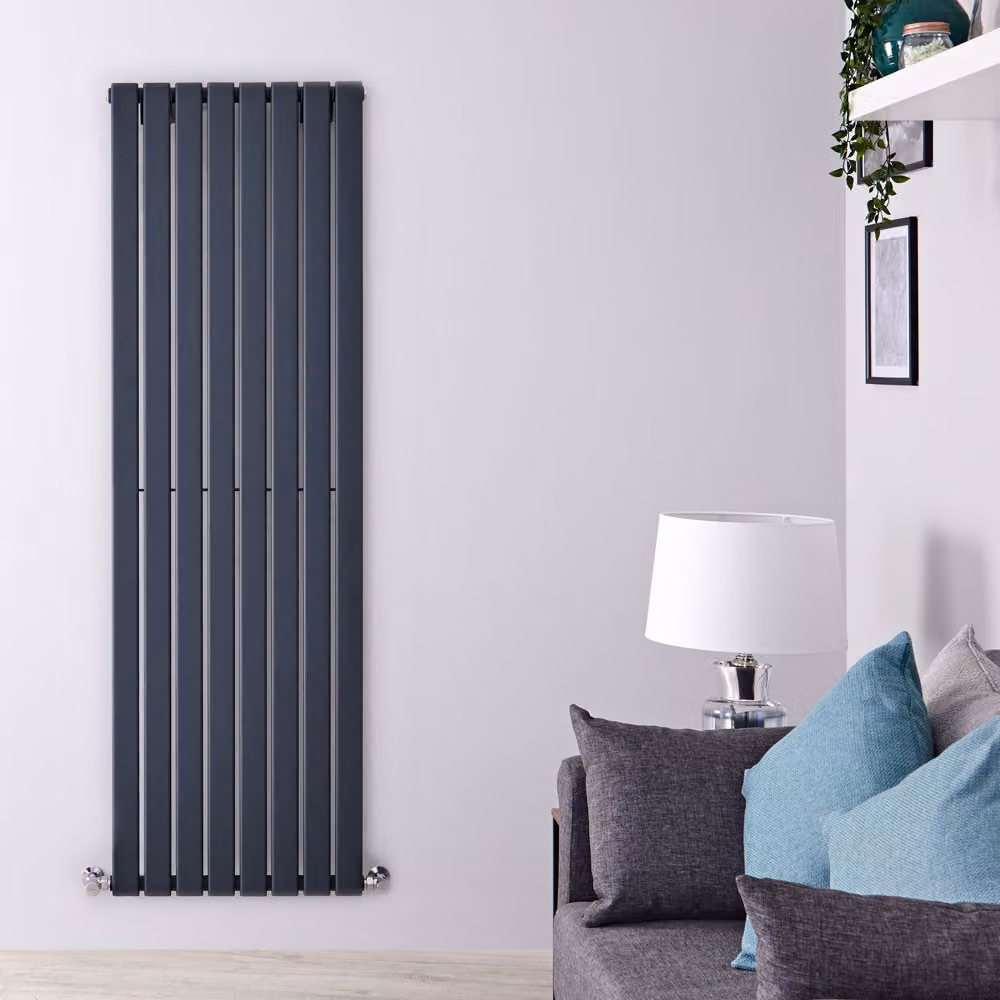 Radiatore di Design Verticale Antracite - 1780mm x 560mm - Pannello Singolo - Delta