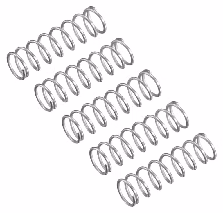 Molle a compression, 5 pezzi, acciaio inossidabile 304, dimensioni 3x0,3x10 mm, colore argento