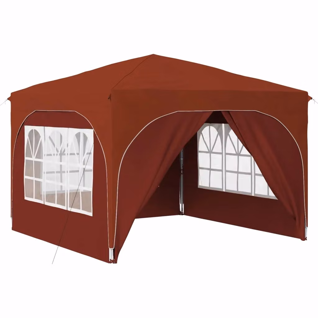 Gazebo a pop-up Design In per feste, colore Terracotta, L/P/H: 290 x 290 x 245 cm – 2