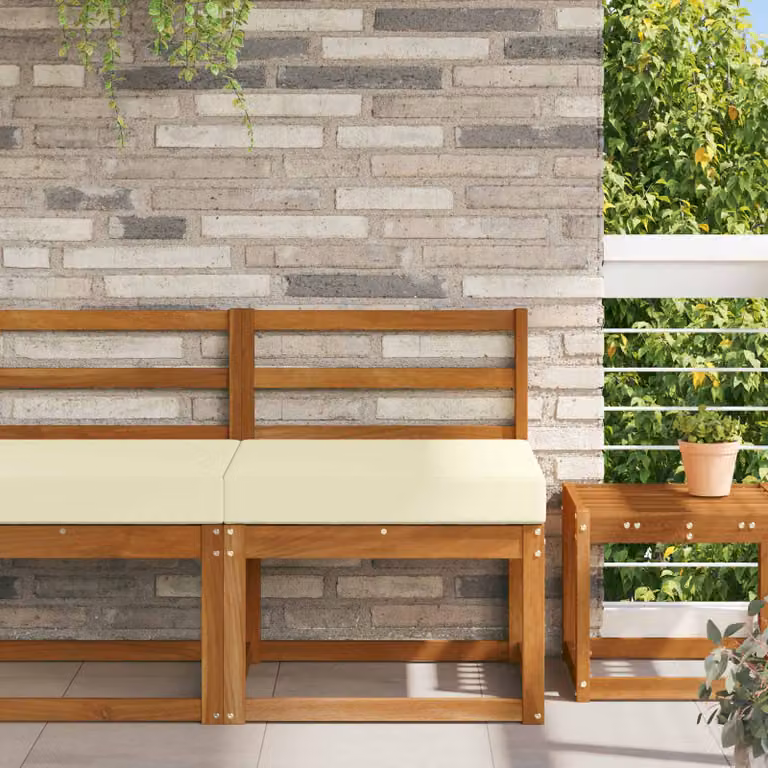 vidaXL Cuscino per divano da esterno beige in poliestere con fodera rimovibile L 60 cm x P 60 cm x H 60 cm