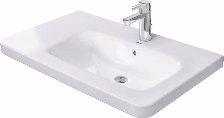 Duravit lavabo pour meubles DuraStyle 80cm, avec trop-plein, avec plage pour robinetterie, 1 trou pour robinetterie, bassin à droite, 2326800000, 2326800000