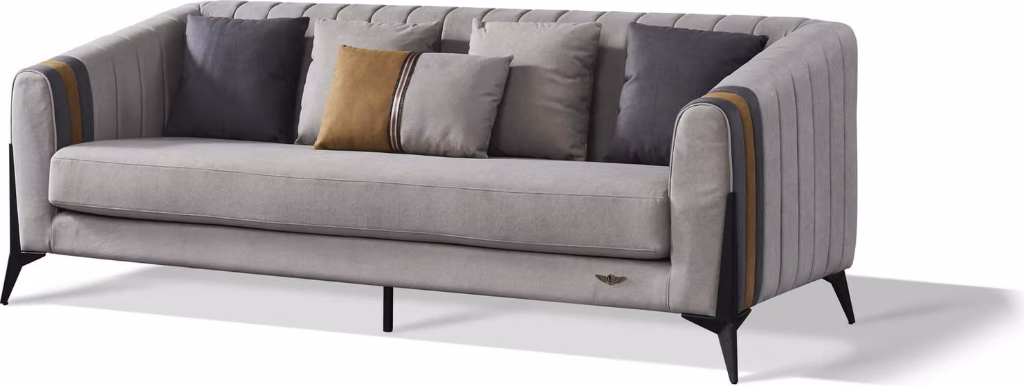 Sofagarnitur 3+1+1 Sitzer Set Design Sofas Polster Couchen Leder Relax