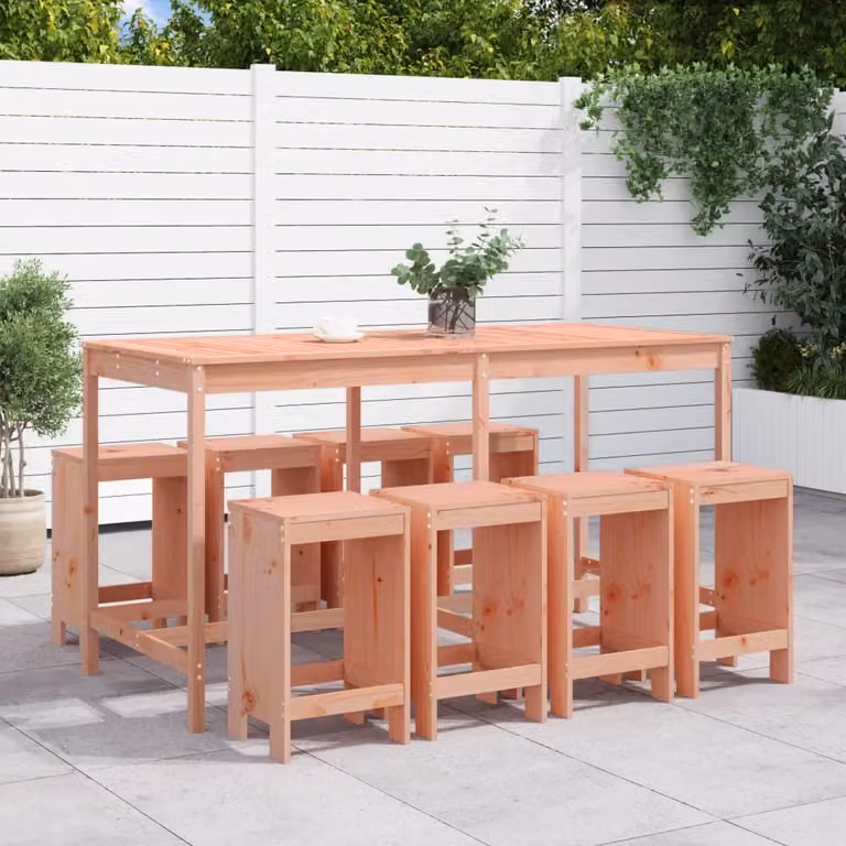 Maison Exclusive - Set da giardino da 9 pezzi in legno massello di douglasia