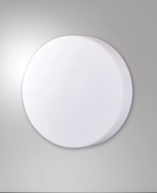 Plafoniera LED Fabas Graff Bianco in Metallo e Vetro Soffiato, Dimmerabile, Ø300mm