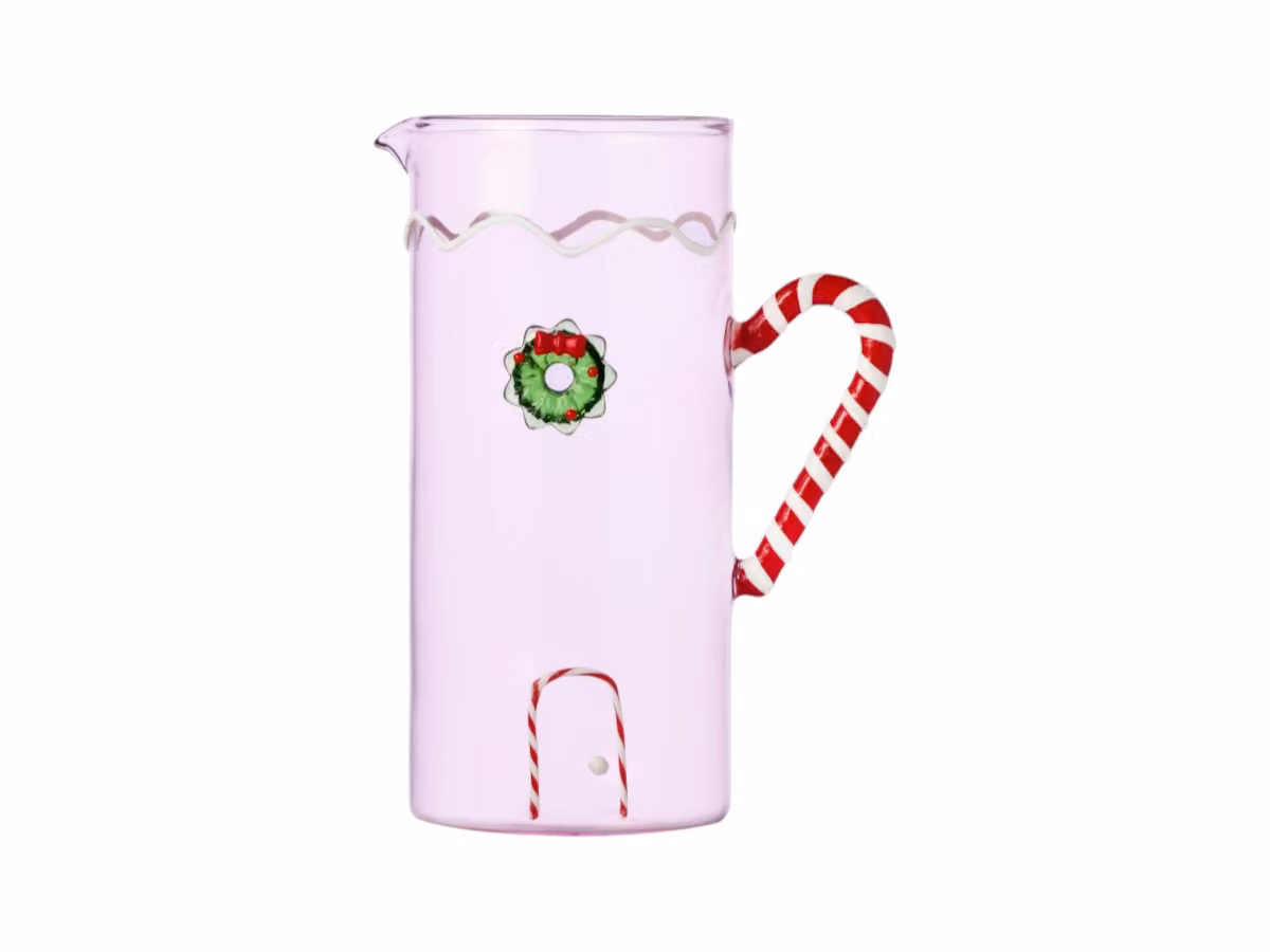 Sweet&Candy Pink Caraffa - Manico a Bastoncino di Zucchero con Ghirlanda
