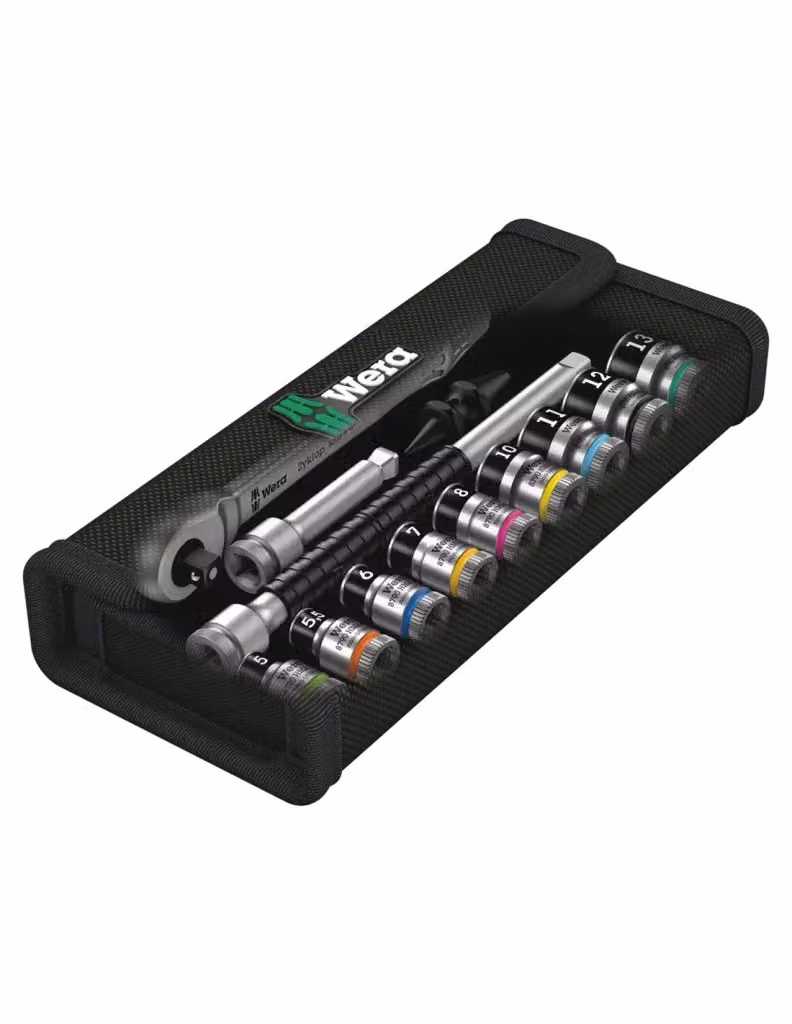 Set di bussole Wera Zyklop Metal 1/4" con funzione di ritegno, 13 pezzi, in acciaio al cromo-molibdeno – 2
