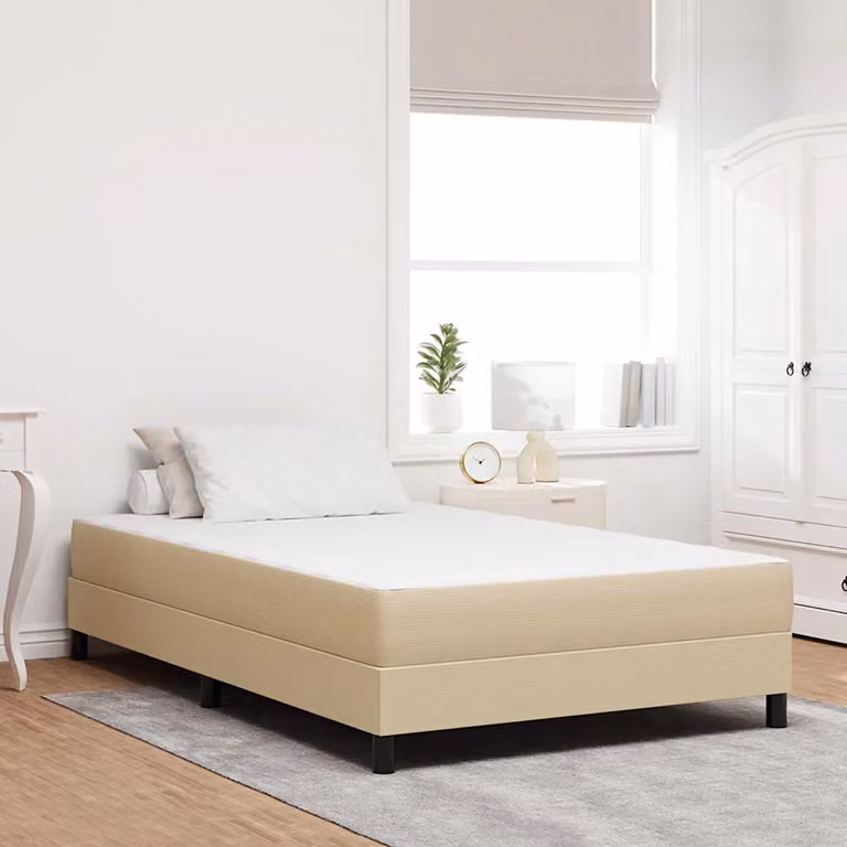 Materasso con molle insacchettate vidaXL in tessuto verde e beige L 120 cm x P 200 cm