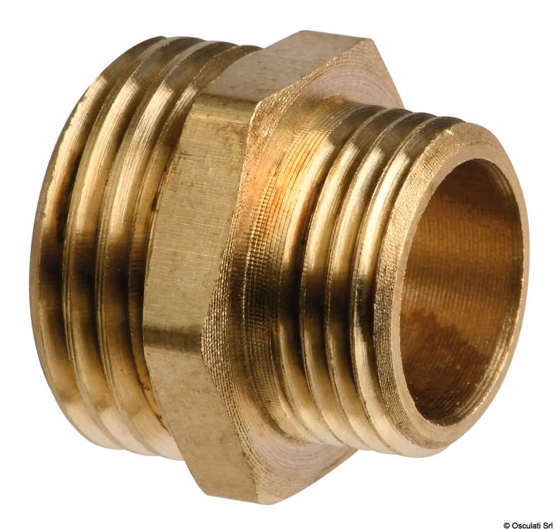 Nipplo doppio in ottone 2" x 2"1/2 , 1 pezzo