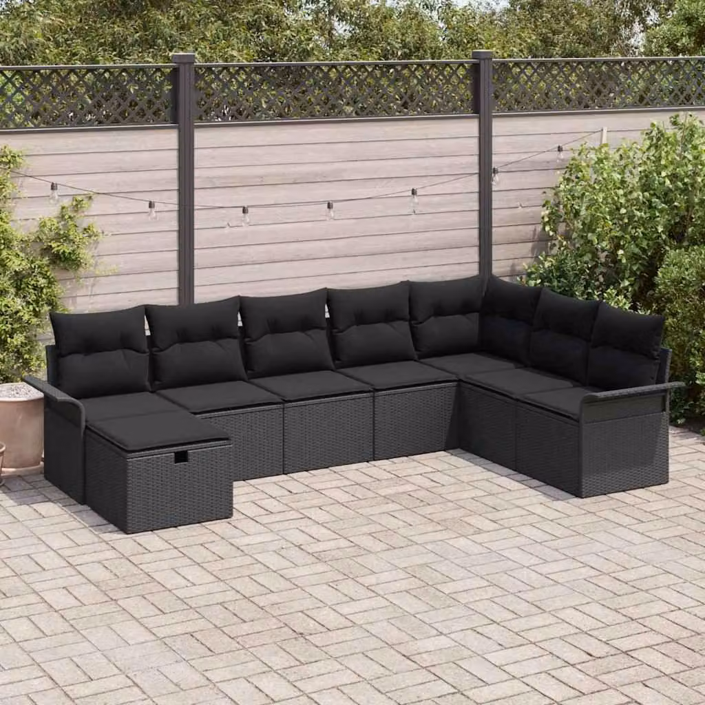 Maison Exclusive - Set da giardino composto da 8 pezzi, divano in rattan sintetico