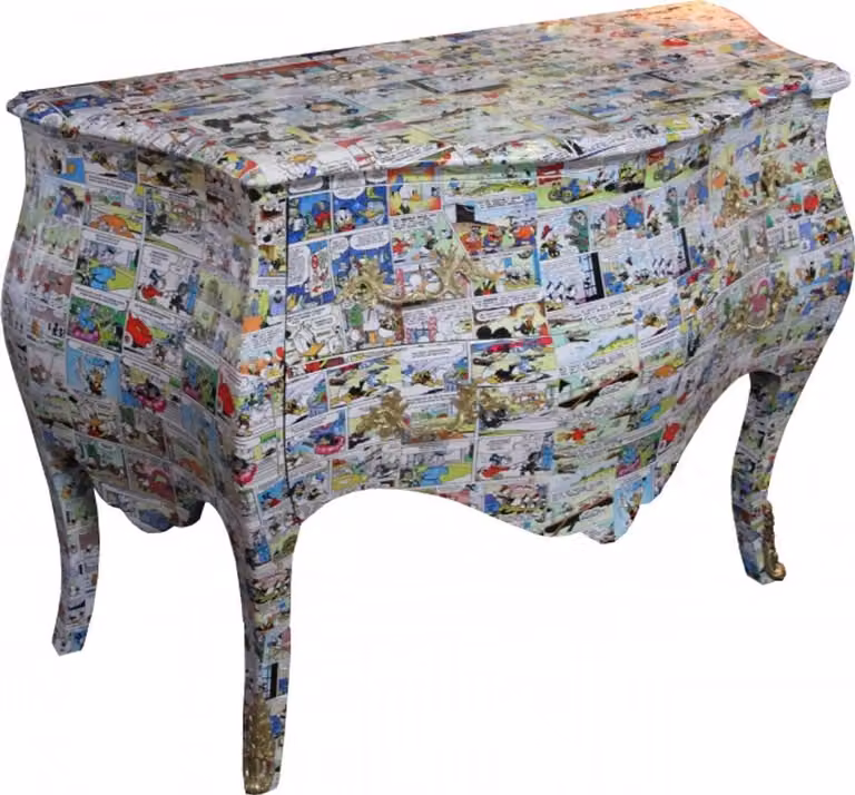 Comò Casa Padrino Barock, design originale, 130 cm, modello 3 - Comò artigianale in legno massello