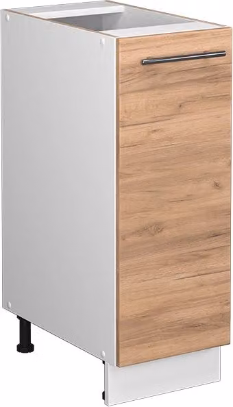 Armadio dispensa alto Fame-Line Vicco con ante a battente, Rovere dorato/Bianco, L: 30 cm, H: 82 cm, P: 51,6 cm – 1