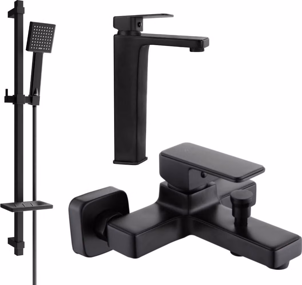Mexen Cetus DQ45 set da bagno, nero - 744313DQ45-70