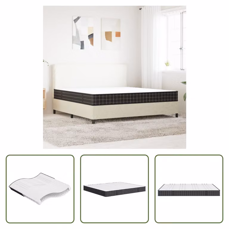 The Living Store Materasso Bonnell a molle medie 200x200 cm