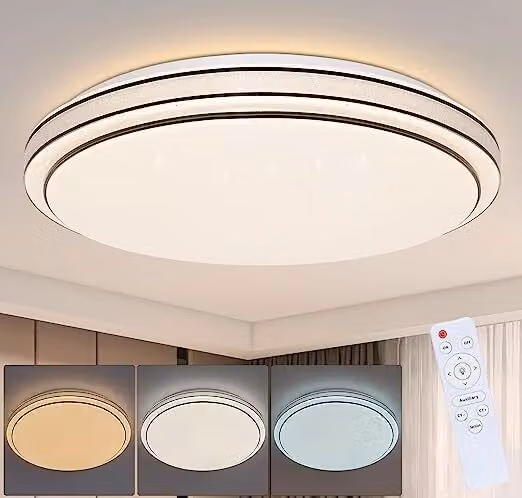 ZMH lampada da soffitto LED camera da letto 23W camera da letto lampada dimmerabile con telecomando Ø27cm cielo stellato cucina rotonda per soggiorno corridoio
