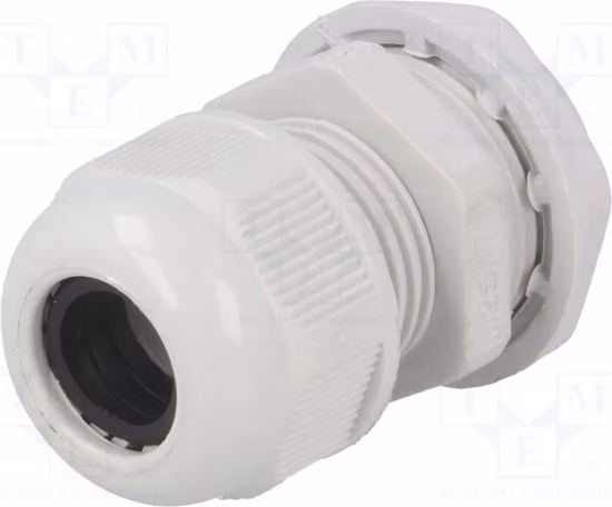 1 x Raccordo per cavo con filettatura prolungata M25, grado di protezione IP65, modello RNMG25X1.5L, lunghezza 1,5