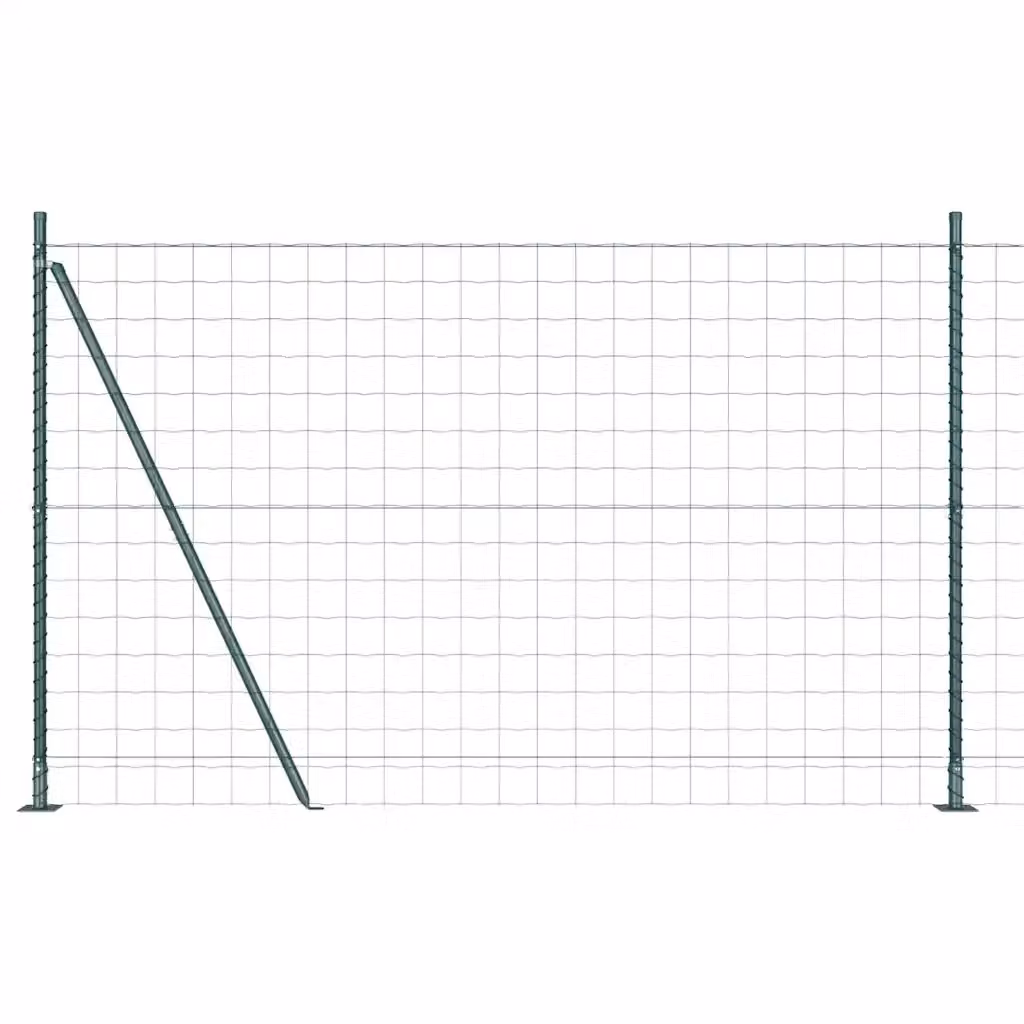 Recinzione Euro vidaXL in acciaio rivestito in PVC verde con base in calcestruzzo L: 25 m, H: 1,2 m – 2