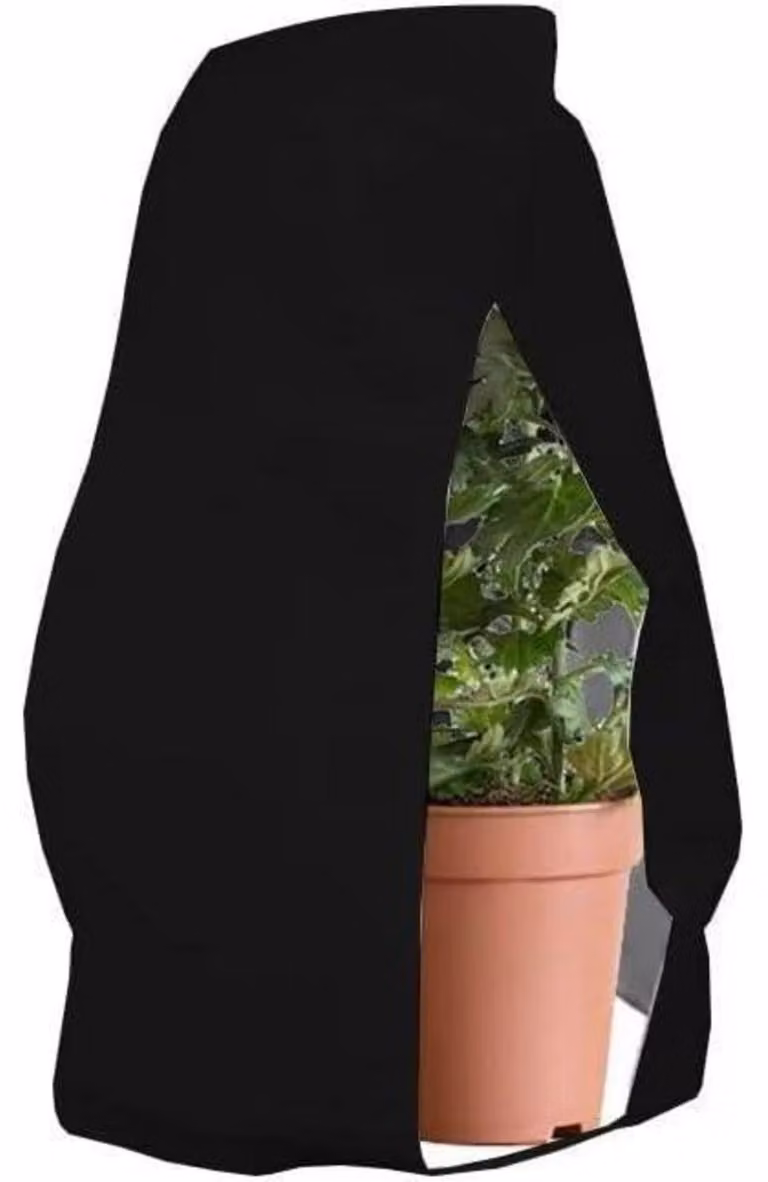 Copertura protettiva invernale per piante, 80 x 120 cm, colore nero