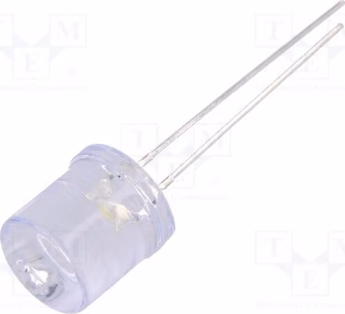 LED; 10 mm; bianco caldo; 1560÷2180 mcd; 100°; Frontale: piatto. Diodi LED a foro passante, 10 mm. Modello: OSM5DKA6A1A