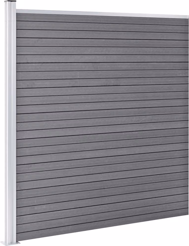 Pannello di Recinzione in WPC 526x186 cm Grigio