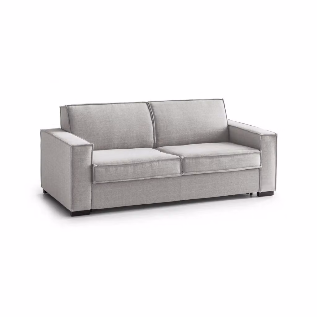 Divano Letto Alano Talamo Italia, Divano 2 Posti con Apertura Girevole per Soggiorno, Rivestimento in Tessuto Grigio, L: 180 cm, P: 95 cm, H: 90 cm – 2