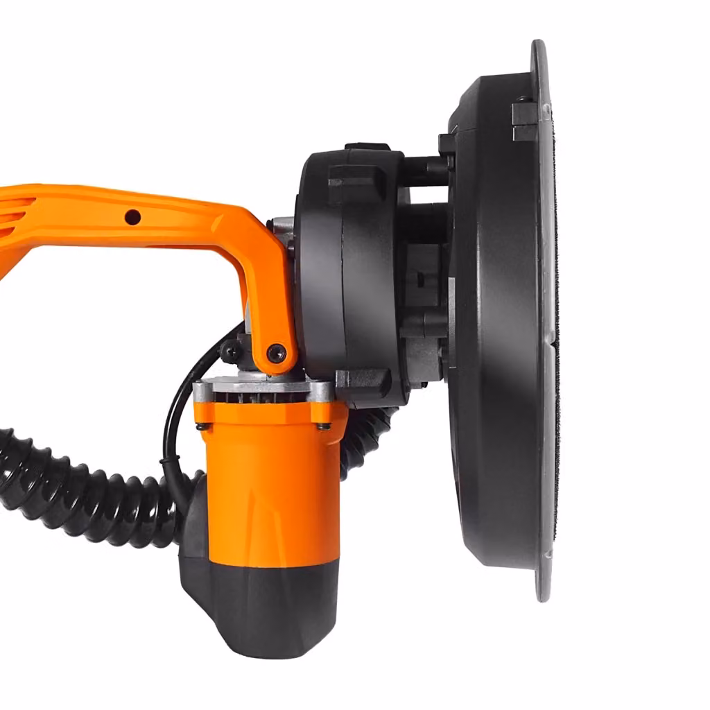 Levigatrice per pareti, muri, cartongesso e soffitti Boudech da 710/750W arancione con tubo, sacca aspirapolvere e 6 dischi – 2