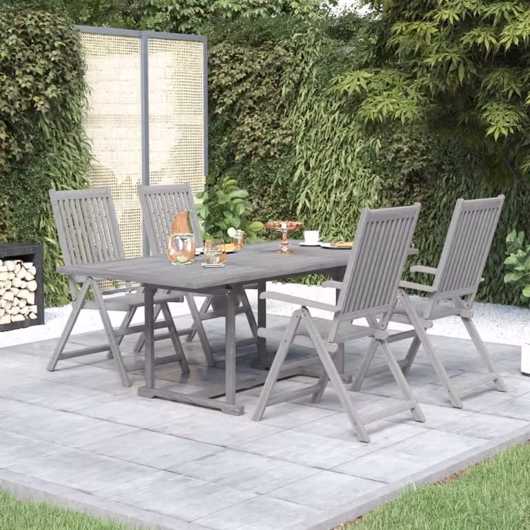 Maison Exclusive - Set da pranzo da giardino in legno massello di acacia, 5 pezzi